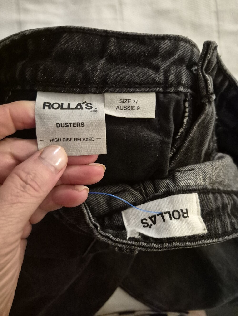 ROLLA'S Duster Black Straight Jeans DEADSTOCK - Picture 5 of 6